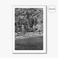 Santa Catalina Island Black and White Fine Art Photo Print, Avalon Bay California Poster