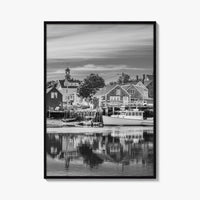 Portsmouth Black and White Fine Art Photo Print, Piscataqua River New Hampshire Poster