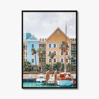 Nassau Bahamas Fine Art Photo Print, Coastline Homes, Wall Poster, New Providence