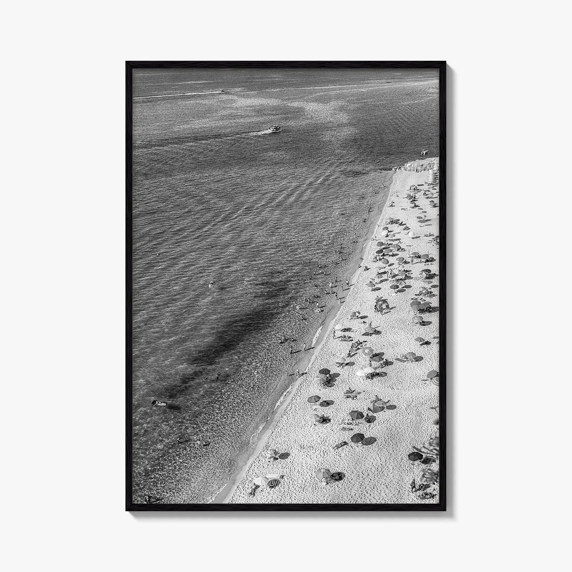 Tropea Black and White Fine Art Photo Print, Tyrrhenian Sea, Calabria Italy Wall Poster