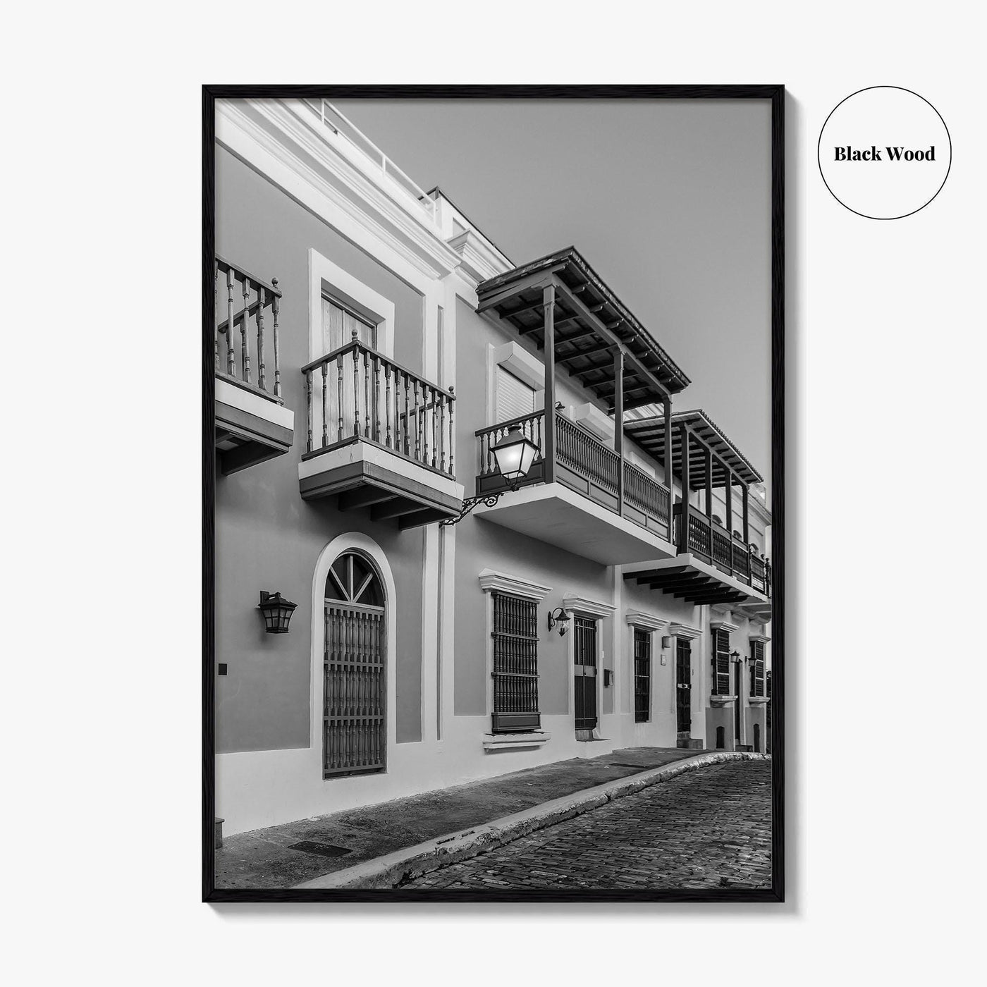 Old San Juan Black and White Fine Art Photo Print, Puerto Rico