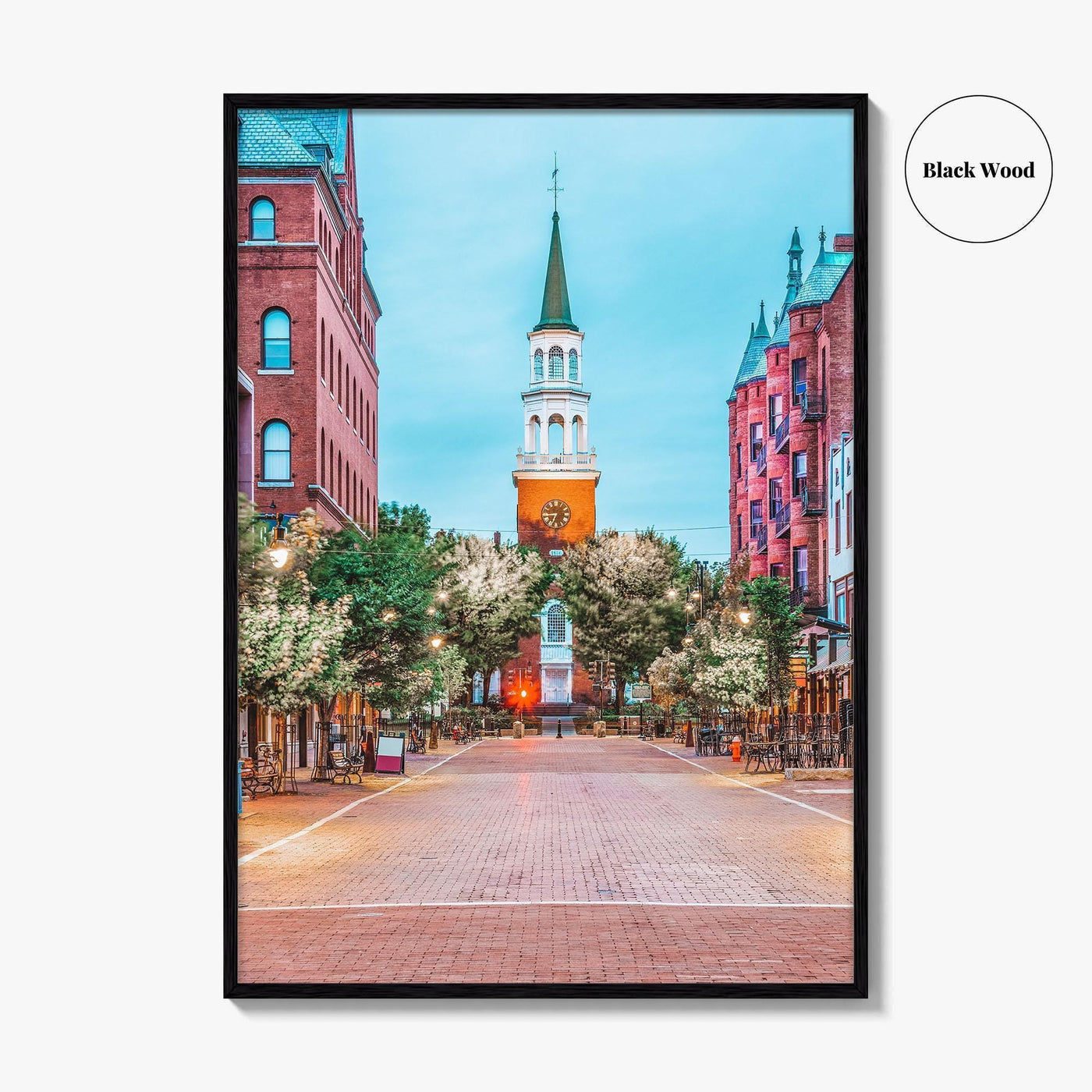 Burlington Vermont Fine Art Photo Print, Church Street Marketplace, USA Poster