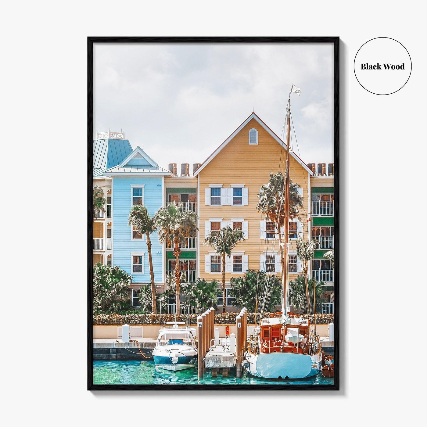 Nassau Bahamas Fine Art Photo Print, Coastline Homes, Wall Poster, New Providence