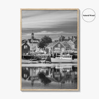 Portsmouth Black and White Fine Art Photo Print, Piscataqua River New Hampshire Poster