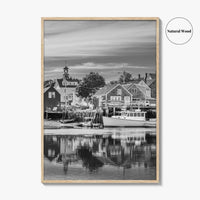 Portsmouth Black and White Fine Art Photo Print, Piscataqua River New Hampshire Poster