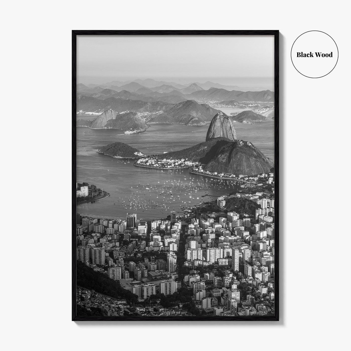 Rio de Janeiro Black and White Fine Art Photo Print, Sugarloaf Mountain, Brazil Poster