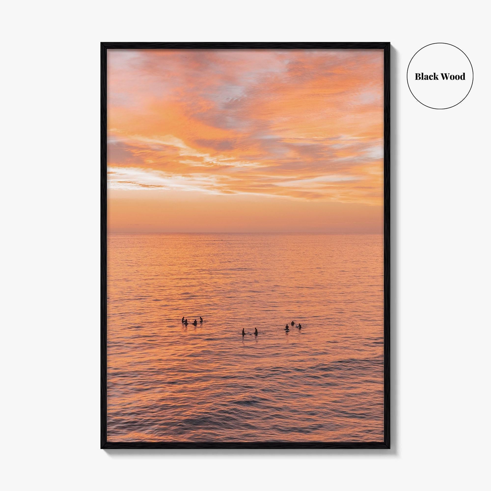 Encinitas Fine Art Photo Print, Surfers Beach Ocean, San Diego California Wall Decor Poster