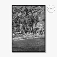 Santa Catalina Island Black and White Fine Art Photo Print, Avalon Bay California Poster