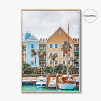 Nassau Bahamas Fine Art Photo Print, Coastline Homes, Wall Poster, New Providence