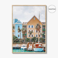 Nassau Bahamas Fine Art Photo Print, Coastline Homes, Wall Poster, New Providence
