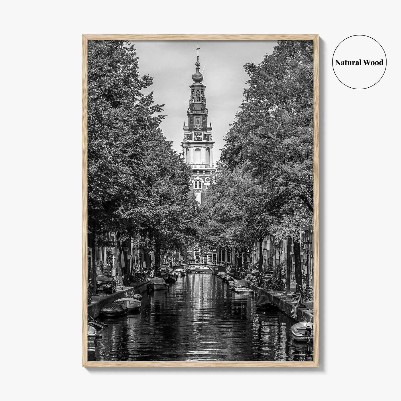 Amsterdam Black and White Fine Art Photo Print, Canals, Netherlands Holland Wall Decor Poster