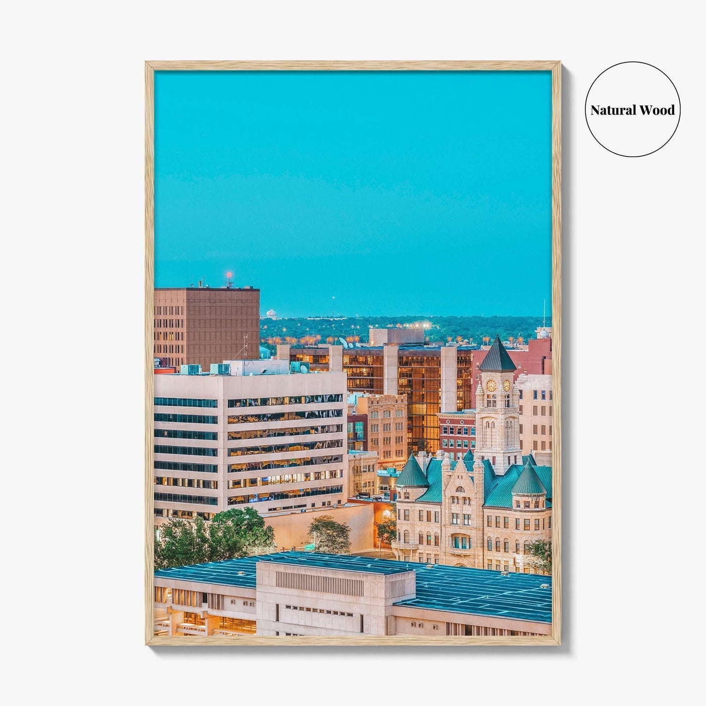 Wichita Skyline Fine Art Photo Print, Kansas Wall Poster, USA