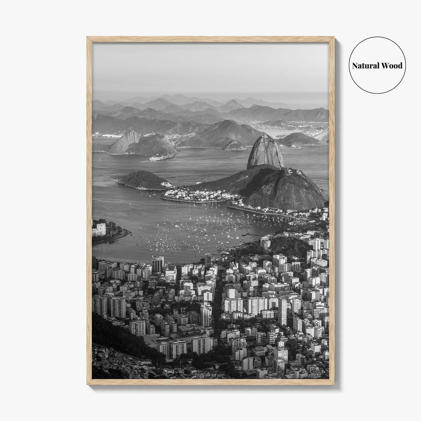 Rio de Janeiro Black and White Fine Art Photo Print, Sugarloaf Mountain, Brazil Poster