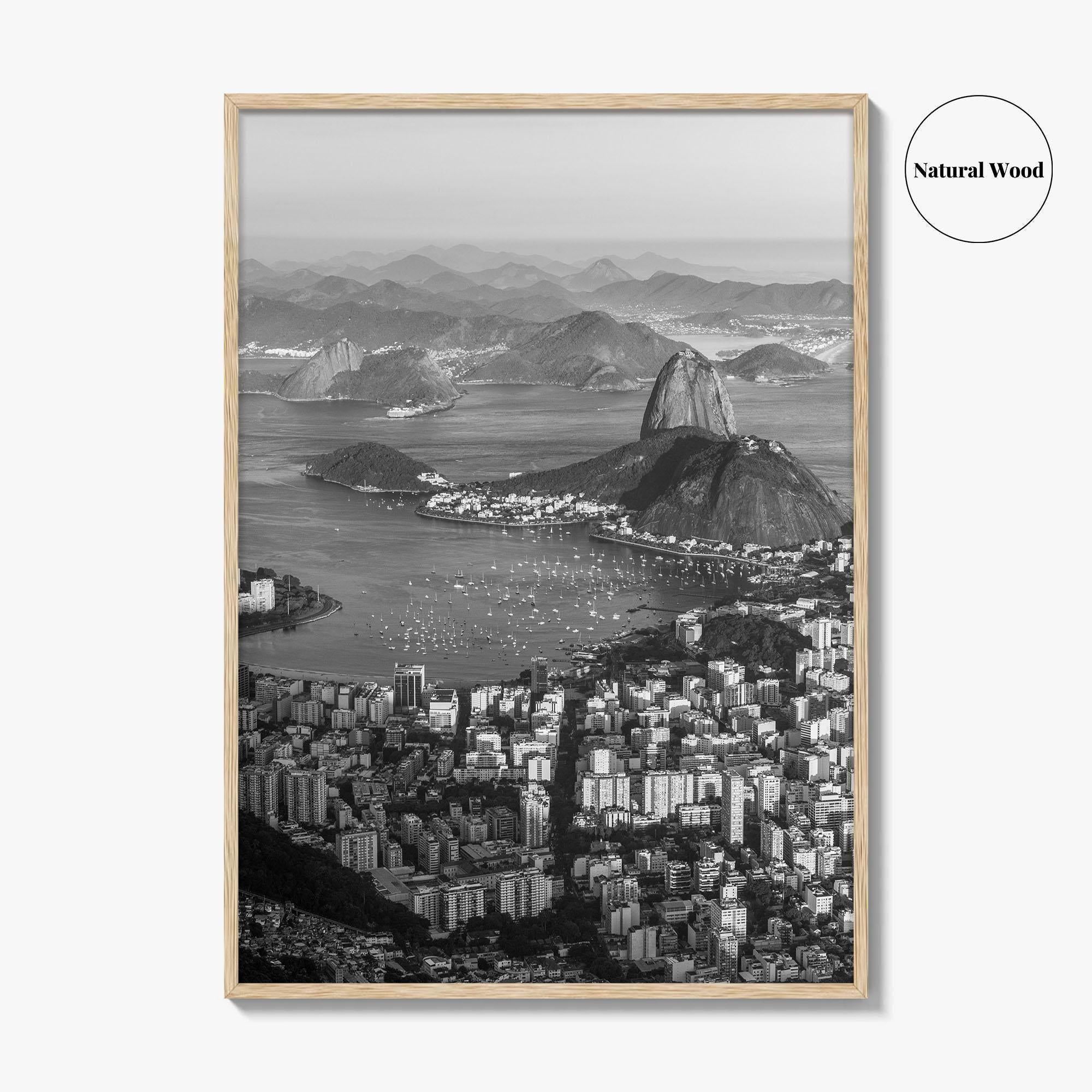 Rio de Janeiro Black and White Fine Art Photo Print, Sugarloaf Mountain, Brazil Poster
