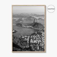 Rio de Janeiro Black and White Fine Art Photo Print, Sugarloaf Mountain, Brazil Poster