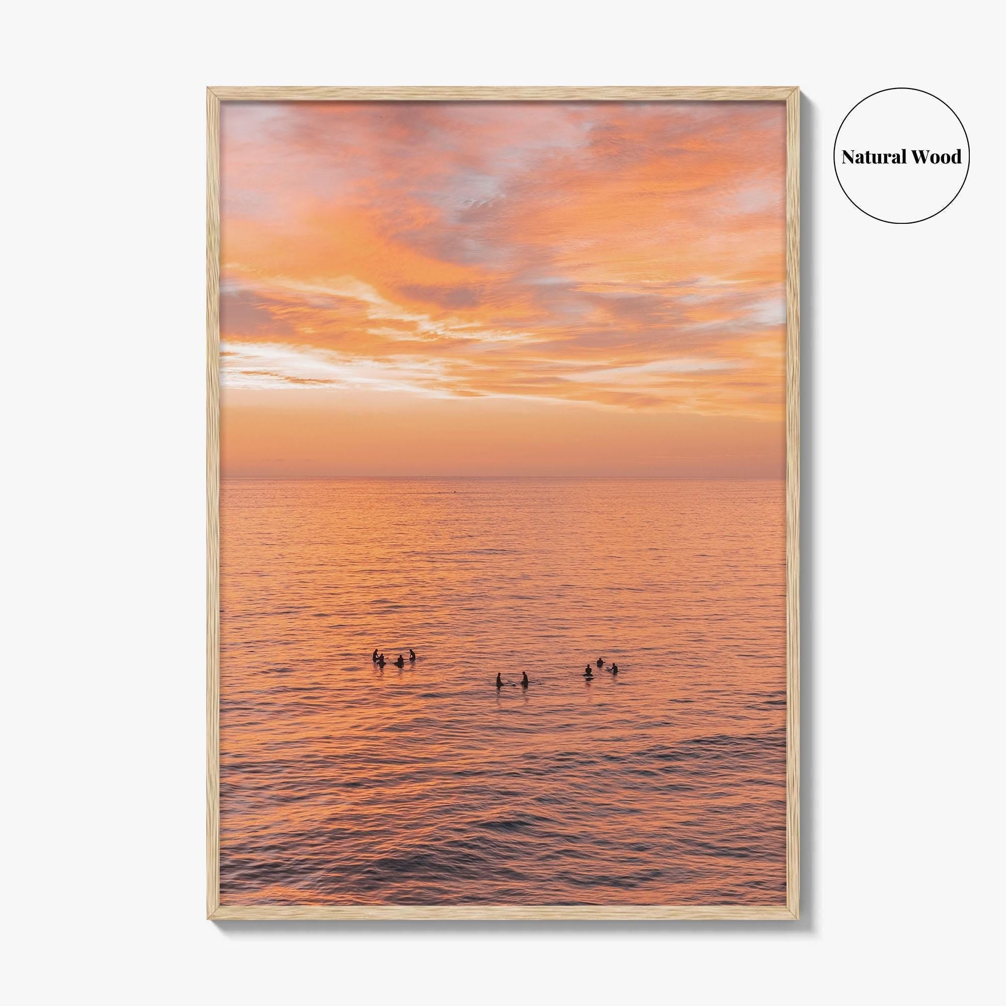 Encinitas Fine Art Photo Print, Surfers Beach Ocean, San Diego California Wall Decor Poster