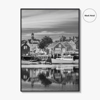 Portsmouth Black and White Fine Art Photo Print, Piscataqua River New Hampshire Poster