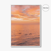 Encinitas Fine Art Photo Print, Surfers Beach Ocean, San Diego California Wall Decor Poster