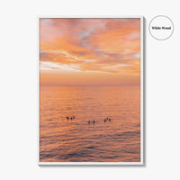 Encinitas Fine Art Photo Print, Surfers Beach Ocean, San Diego California Wall Decor Poster