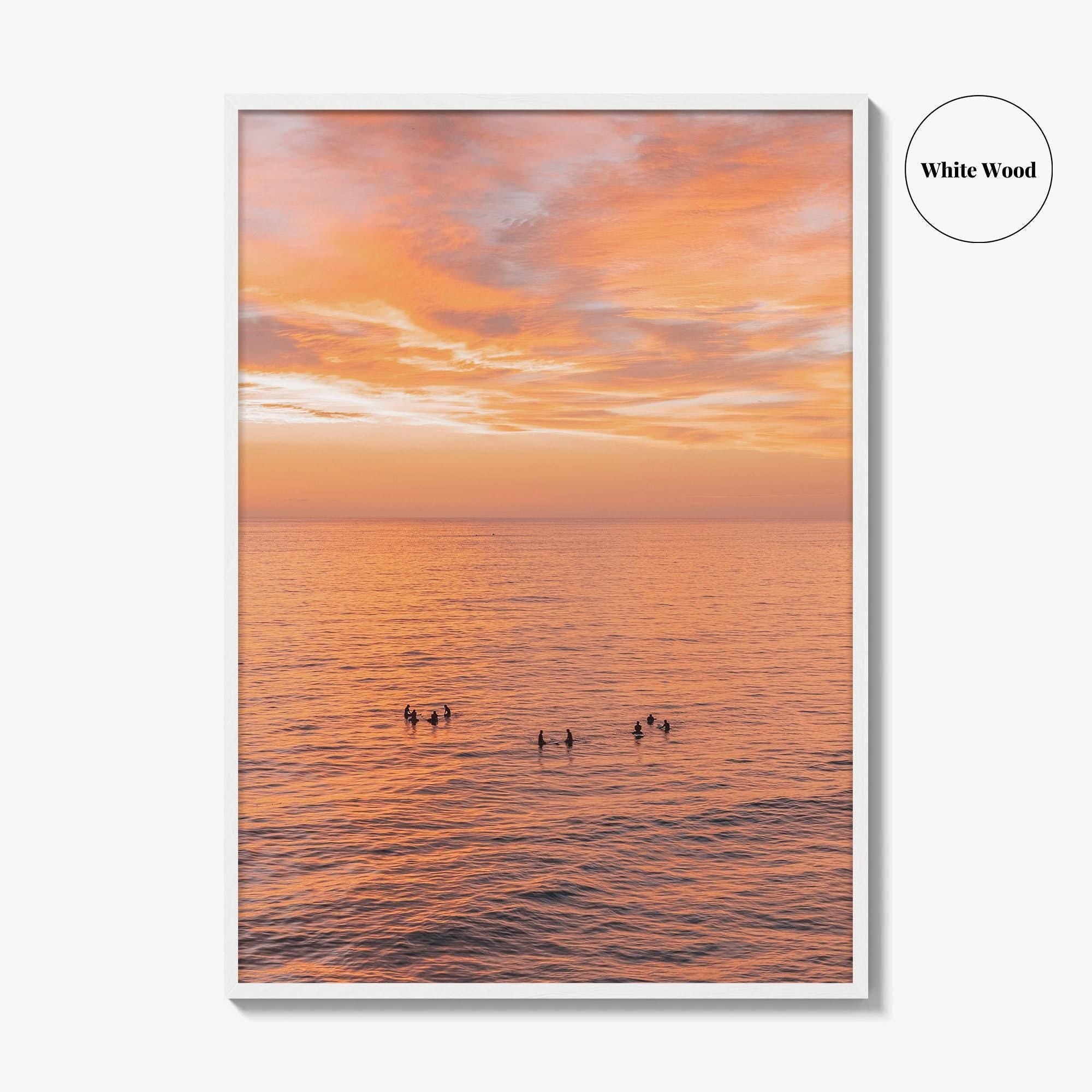 Encinitas Fine Art Photo Print, Surfers Beach Ocean, San Diego California Wall Decor Poster