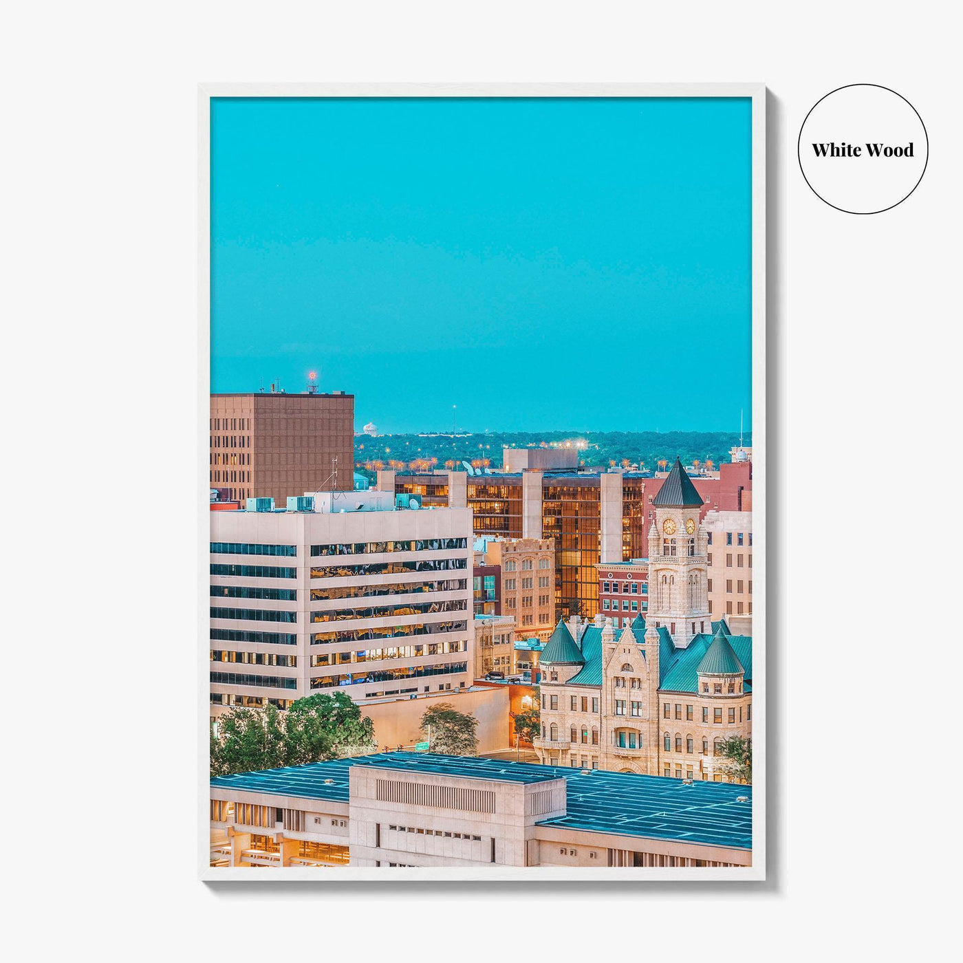 Wichita Skyline Fine Art Photo Print, Kansas Wall Poster, USA