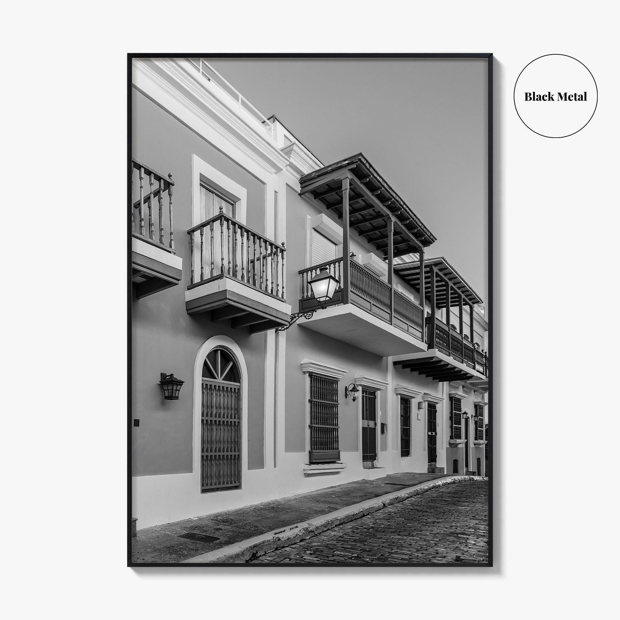 Old San Juan Black and White Fine Art Photo Print, Puerto Rico