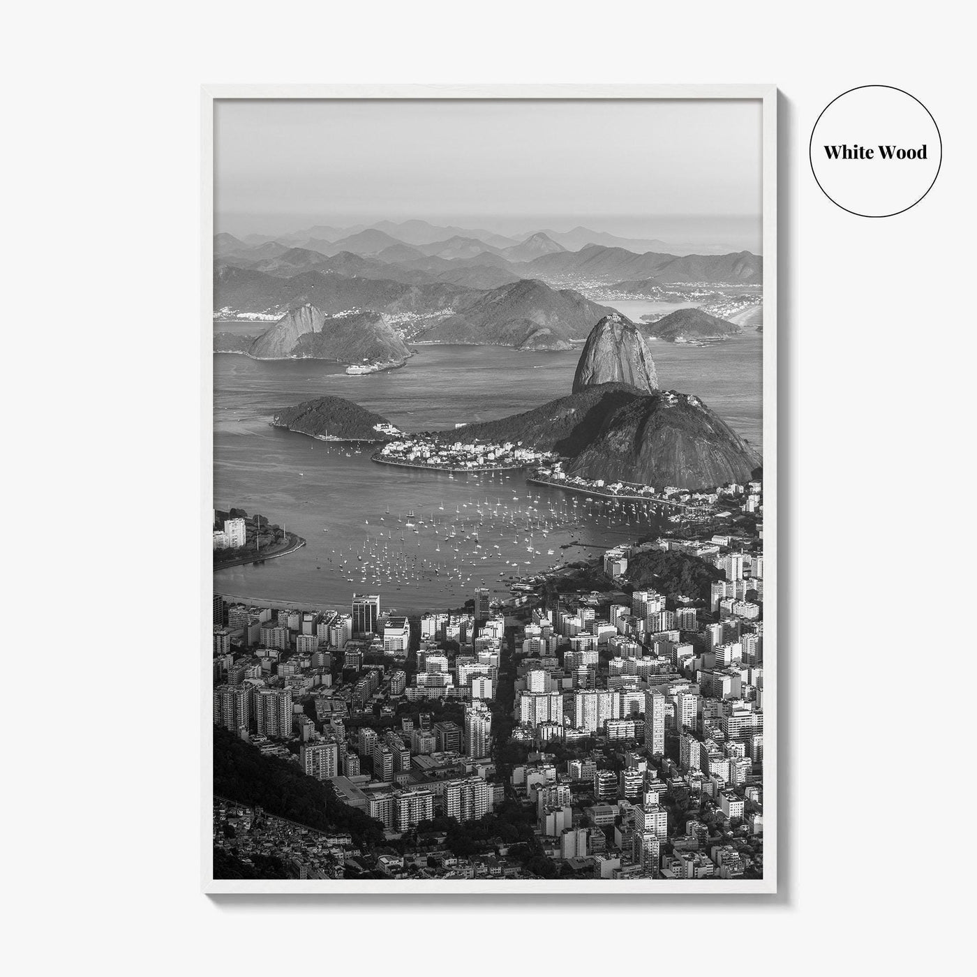 Rio de Janeiro Black and White Fine Art Photo Print, Sugarloaf Mountain, Brazil Poster