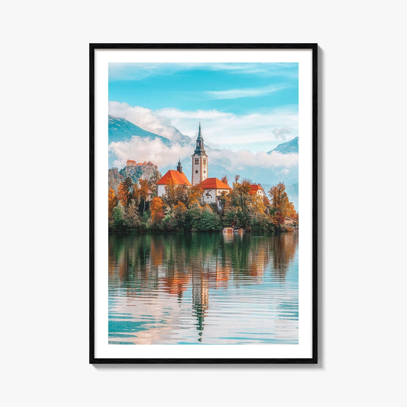 Lake Bled Fine Art Photo Print, Slovenia Poster, Blejsko Jezero, Julian Alps, Island Church
