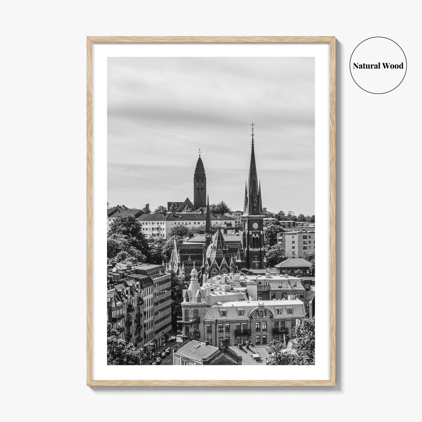 Gothenburg Black and White Fine Art Photo Print, Göteborg, Sweden City Wall Poster