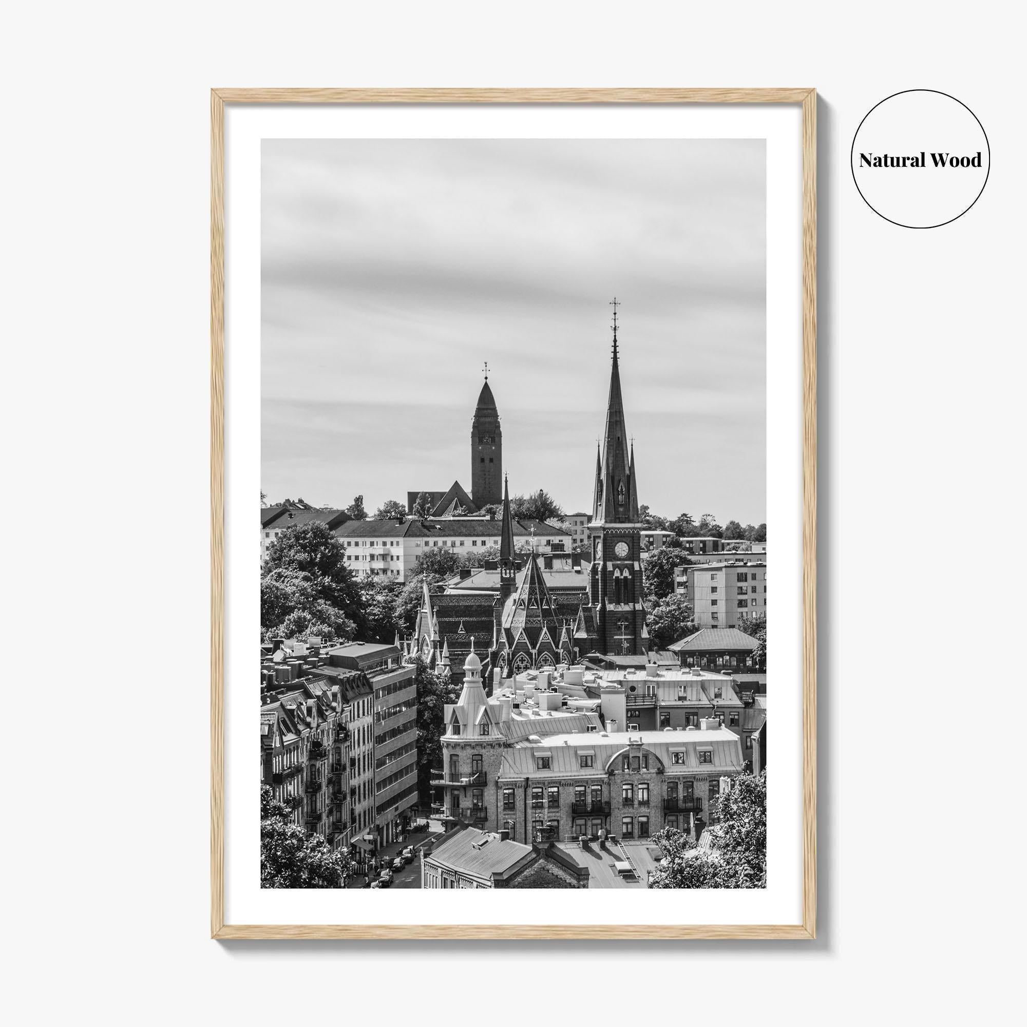Gothenburg Black and White Fine Art Photo Print, Göteborg, Sweden City Wall Poster