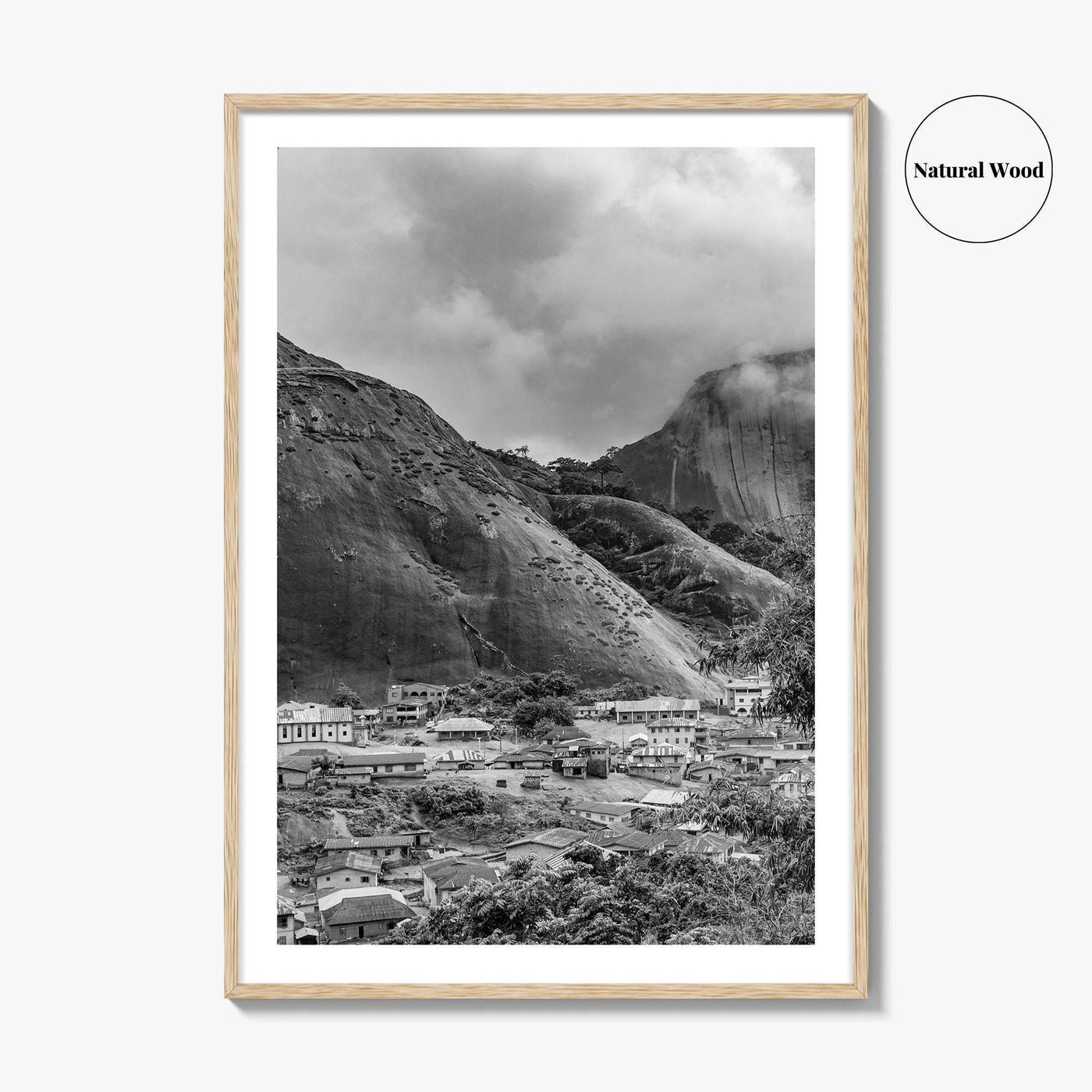 Idanre Hill Black and White Fine Art Photo Print, Ondo State Nigeria Poster