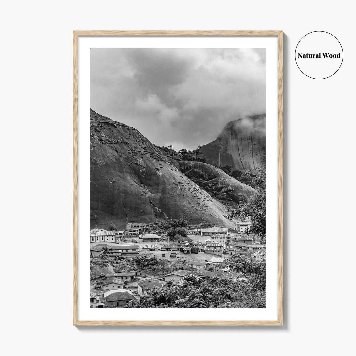 Idanre Hill Black and White Fine Art Photo Print, Ondo State Nigeria Poster