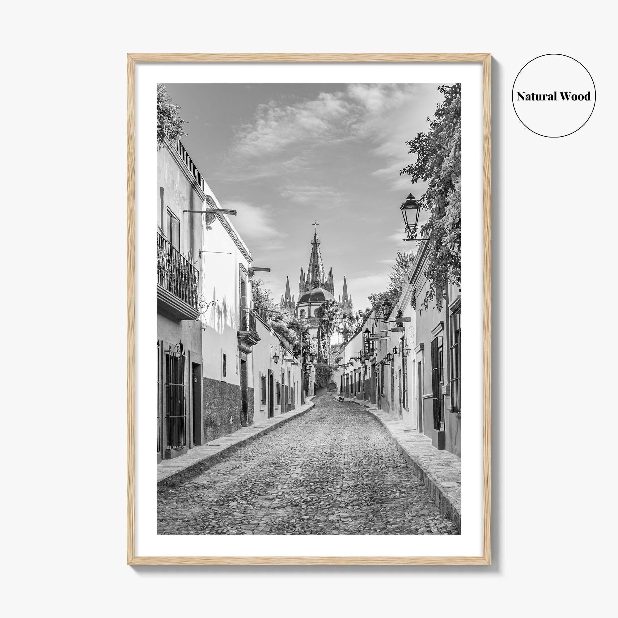 San Miguel de Allende Black and White Fine Art Photo Print, Guanajuato Poster