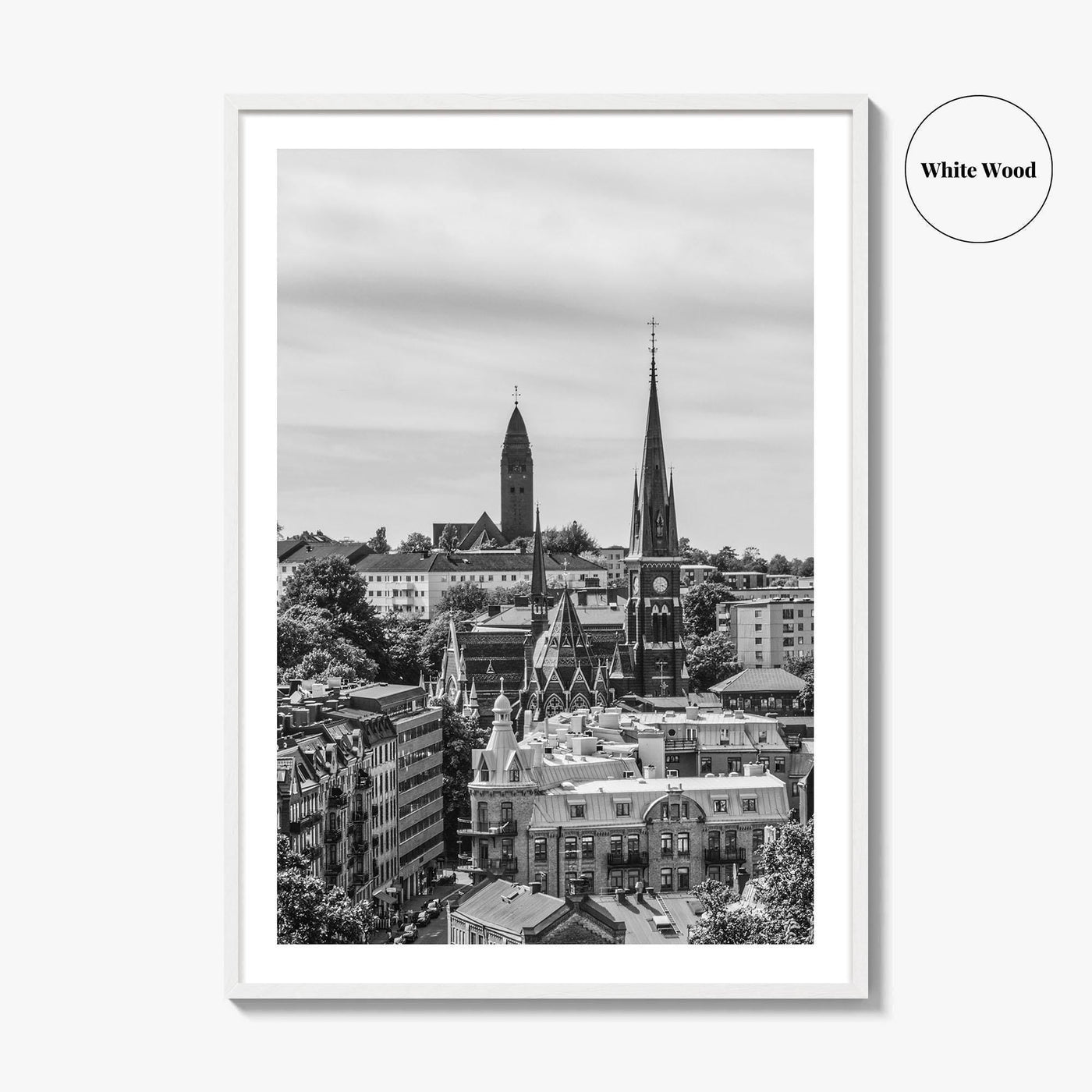 Gothenburg Black and White Fine Art Photo Print, Göteborg, Sweden City Wall Poster