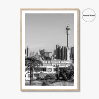 Johannesburg Black and White Fine Art Photo Print, Downtown Architecture, South Africa Poster