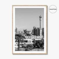 Johannesburg Black and White Fine Art Photo Print, Downtown Architecture, South Africa Poster