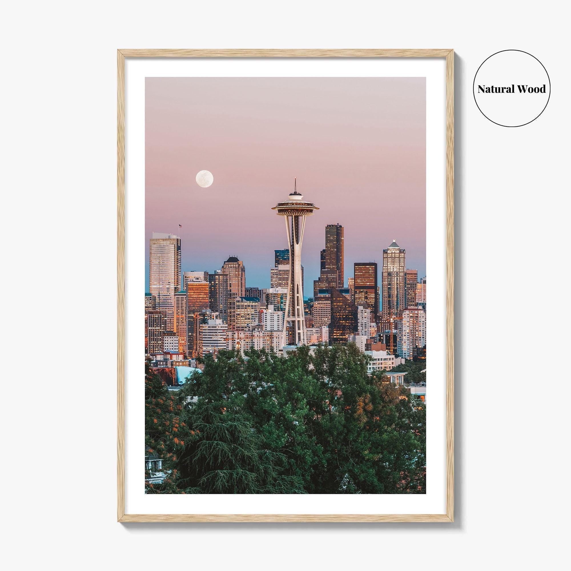 Seattle Skyline Fine Art Photo Print, Wall Poster, Washington State USA
