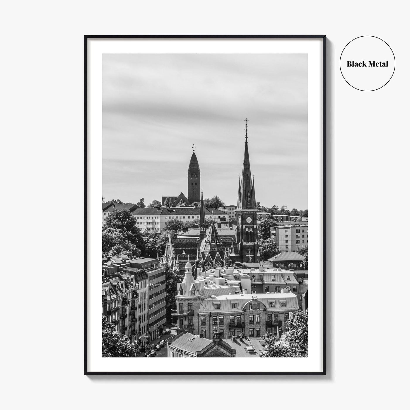 Gothenburg Black and White Fine Art Photo Print, Göteborg, Sweden City Wall Poster