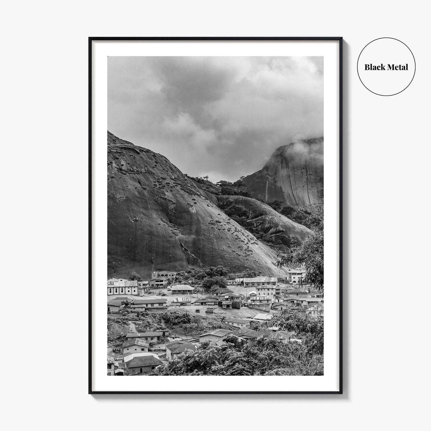 Idanre Hill Black and White Fine Art Photo Print, Ondo State Nigeria Poster