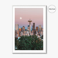 Seattle Skyline Fine Art Photo Print, Wall Poster, Washington State USA