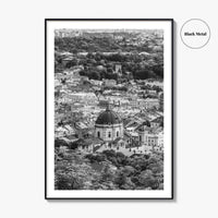 Lviv Black and White Fine Art Photo Print, Historic City Center, Ukraine Poster