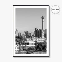 Johannesburg Black and White Fine Art Photo Print, Downtown Architecture, South Africa Poster