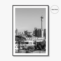 Johannesburg Black and White Fine Art Photo Print, Downtown Architecture, South Africa Poster