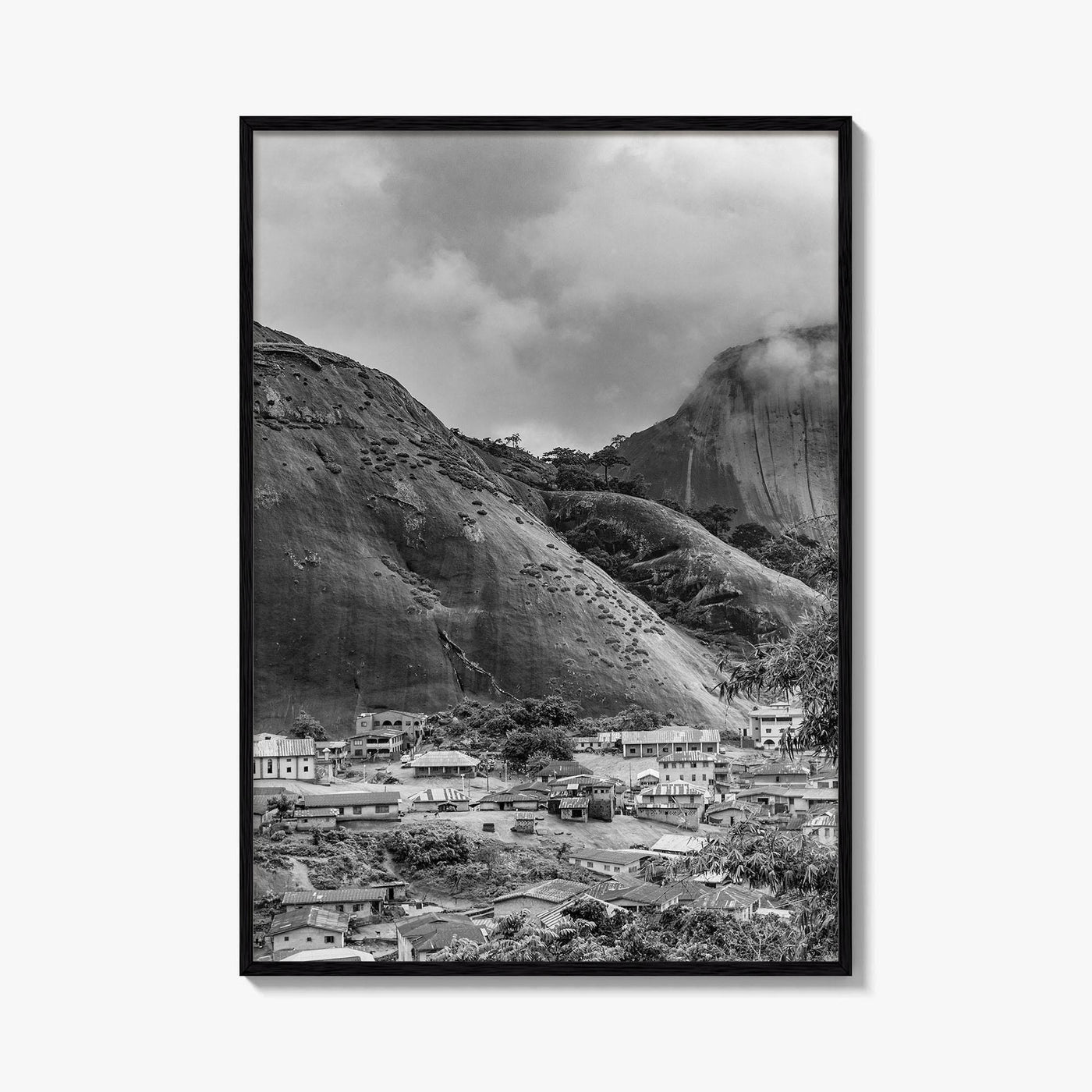 Idanre Hill Black and White Fine Art Photo Print, Ondo State Nigeria Poster