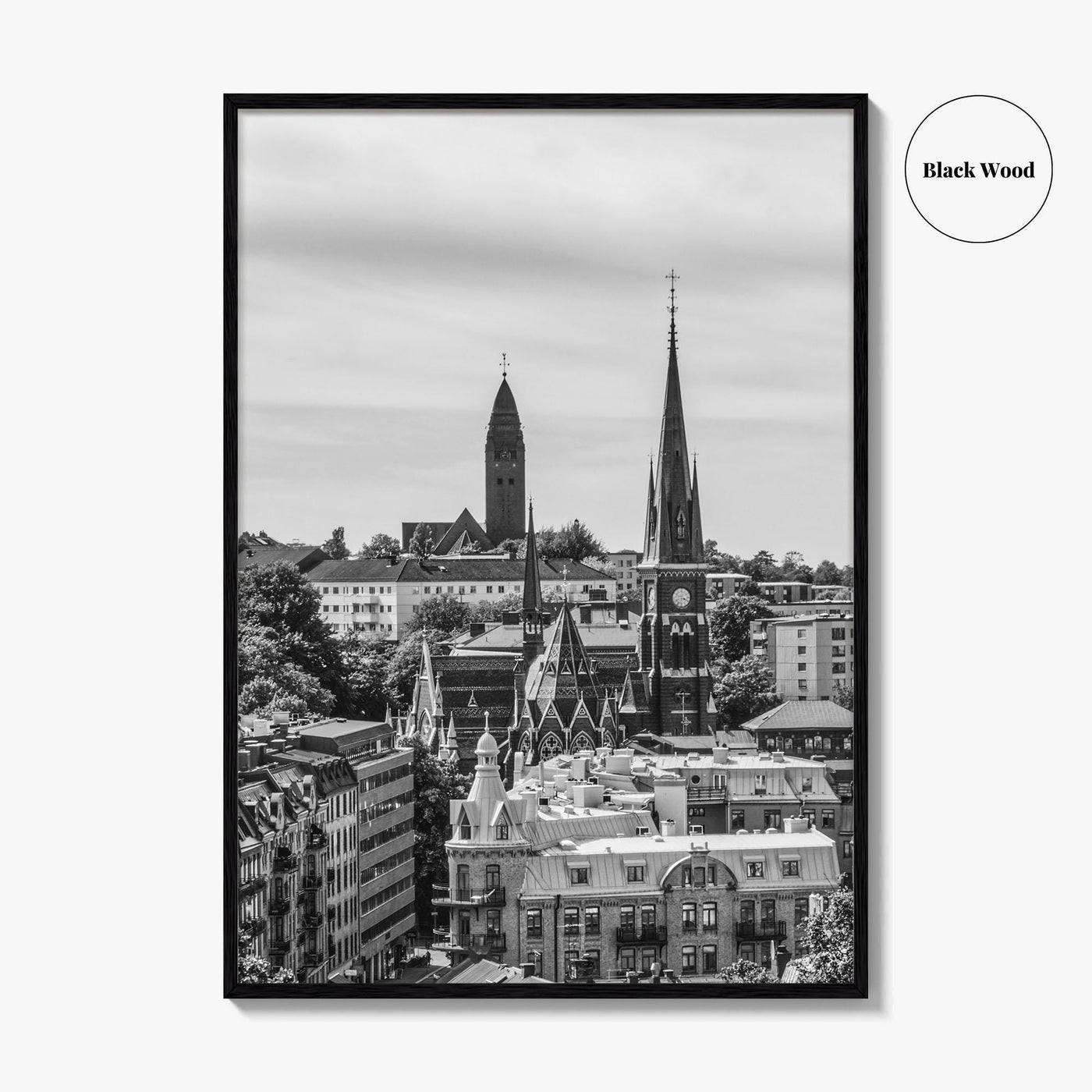 Gothenburg Black and White Fine Art Photo Print, Göteborg, Sweden City Wall Poster