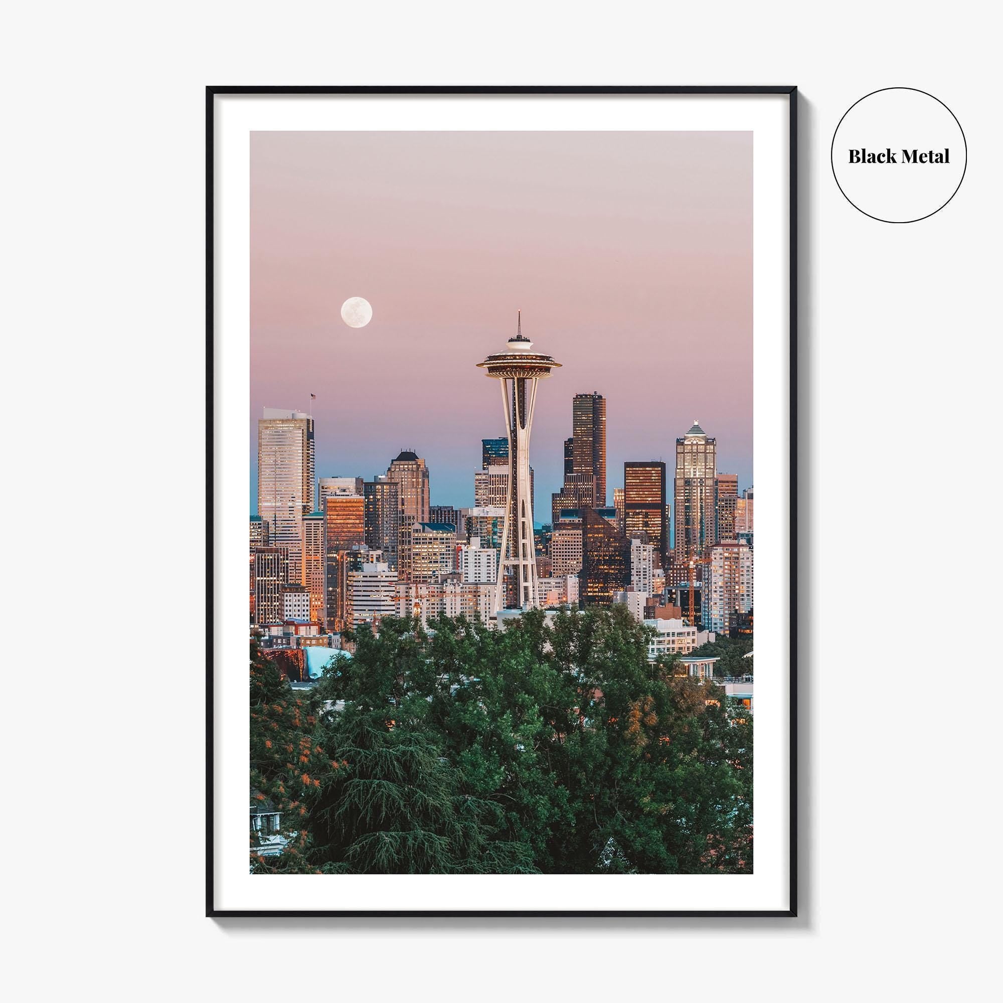 Seattle Skyline Fine Art Photo Print, Wall Poster, Washington State USA