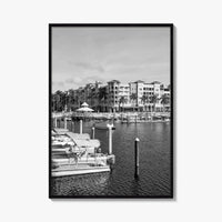 Naples Florida Black and White Fine Art Photo Print, Tamiami Trail Marina Poster