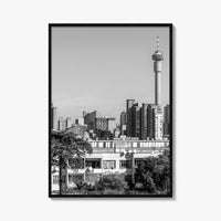 Johannesburg Black and White Fine Art Photo Print, Downtown Architecture, South Africa Poster