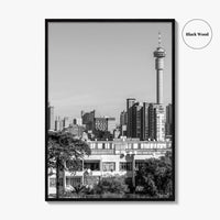 Johannesburg Black and White Fine Art Photo Print, Downtown Architecture, South Africa Poster