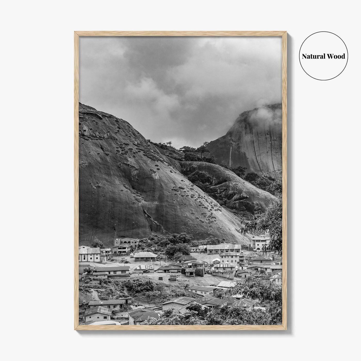 Idanre Hill Black and White Fine Art Photo Print, Ondo State Nigeria Poster
